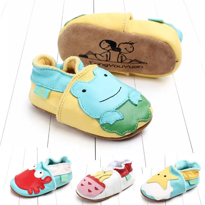 First layer sheepskin soft sole baby shoes