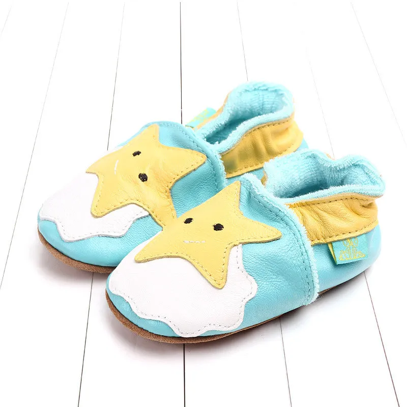 First layer sheepskin soft sole baby shoes