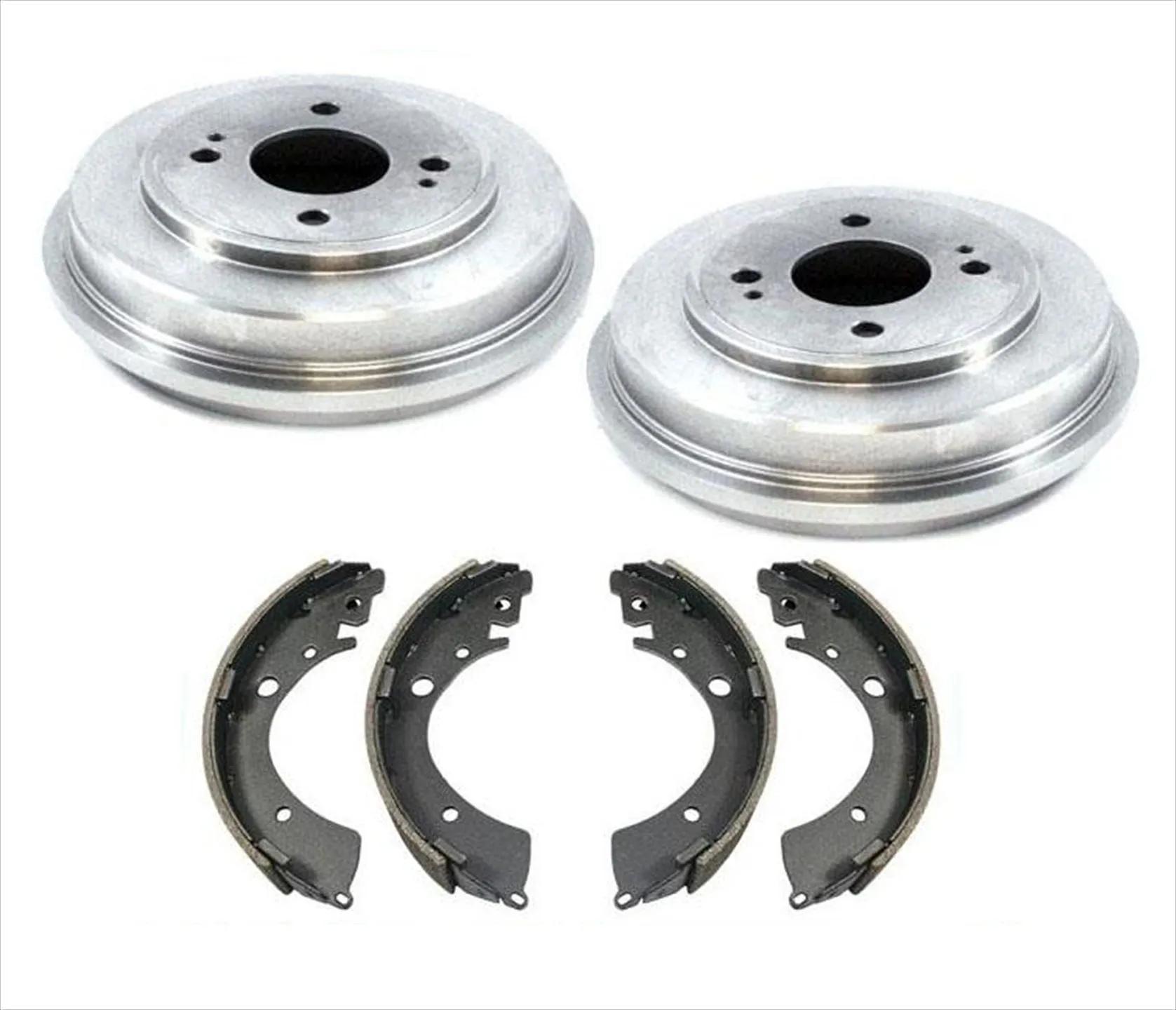 Fits 2001-2005 Civic 1.7L W/ Rear Brake Drums (2) Brakes Drums & Brake Shoe Set