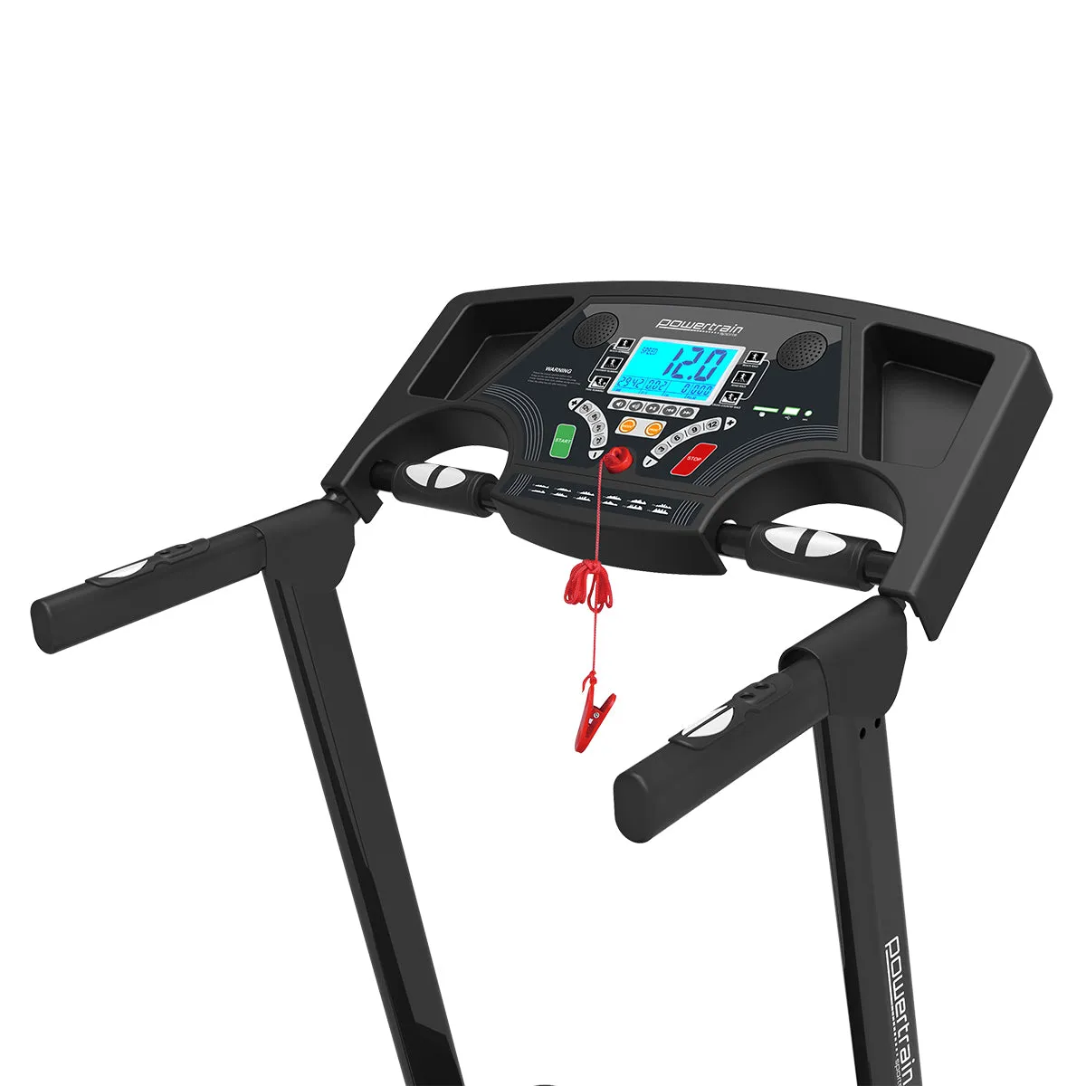 Foldable Electric Treadmill with 15 Levels Incline, 5in LCD - Powertrain