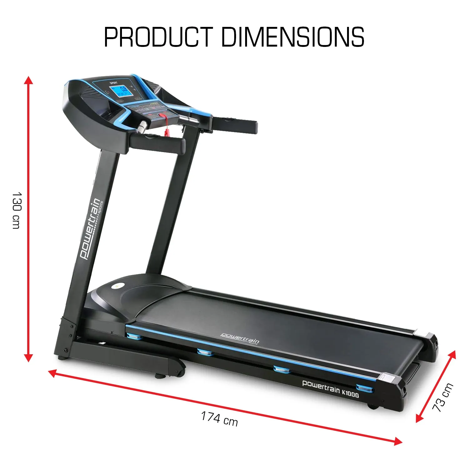 Foldable Treadmill with Incline, LCD, 12 Programs, 2.0 hp Motor