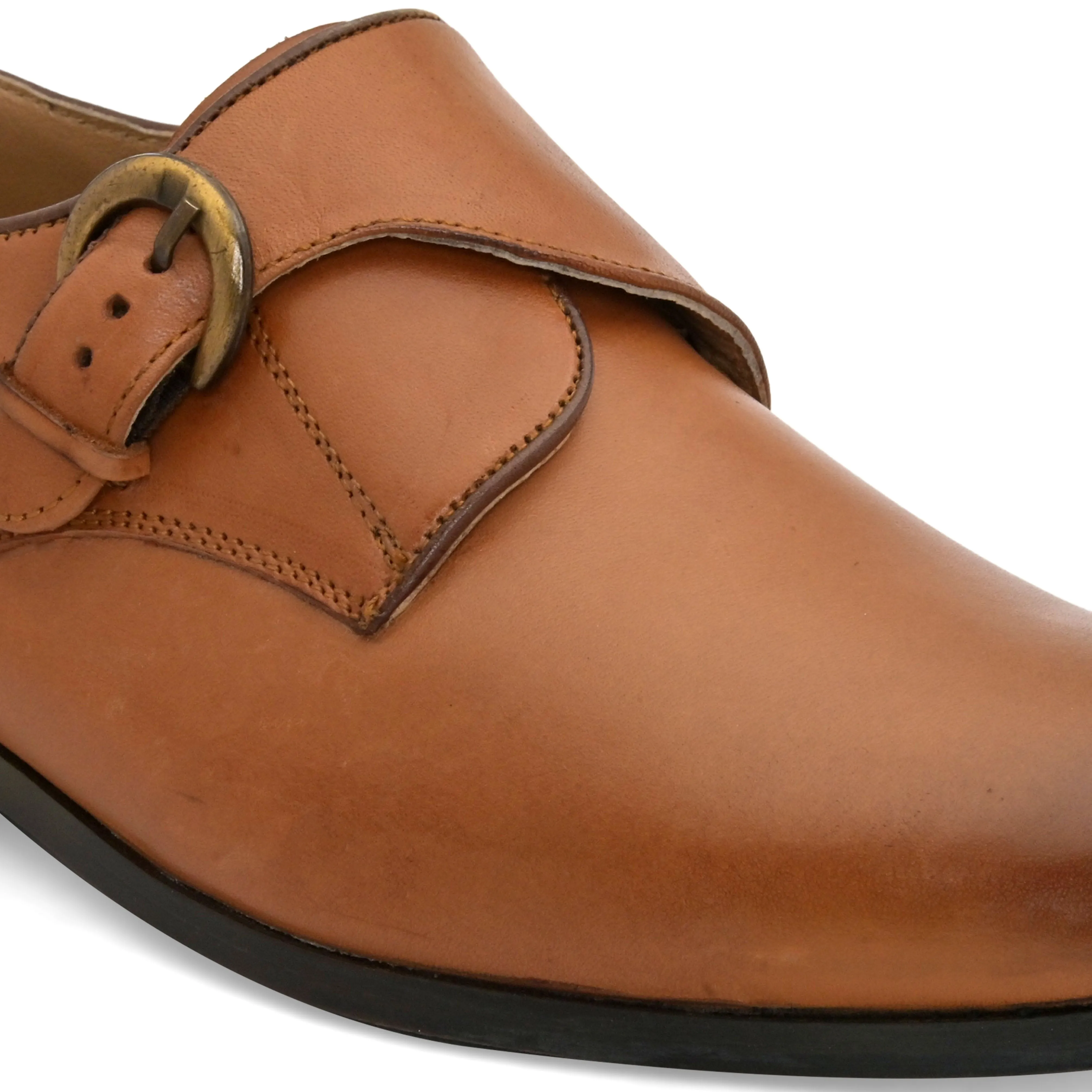 Foreign Tan Monk Shoes