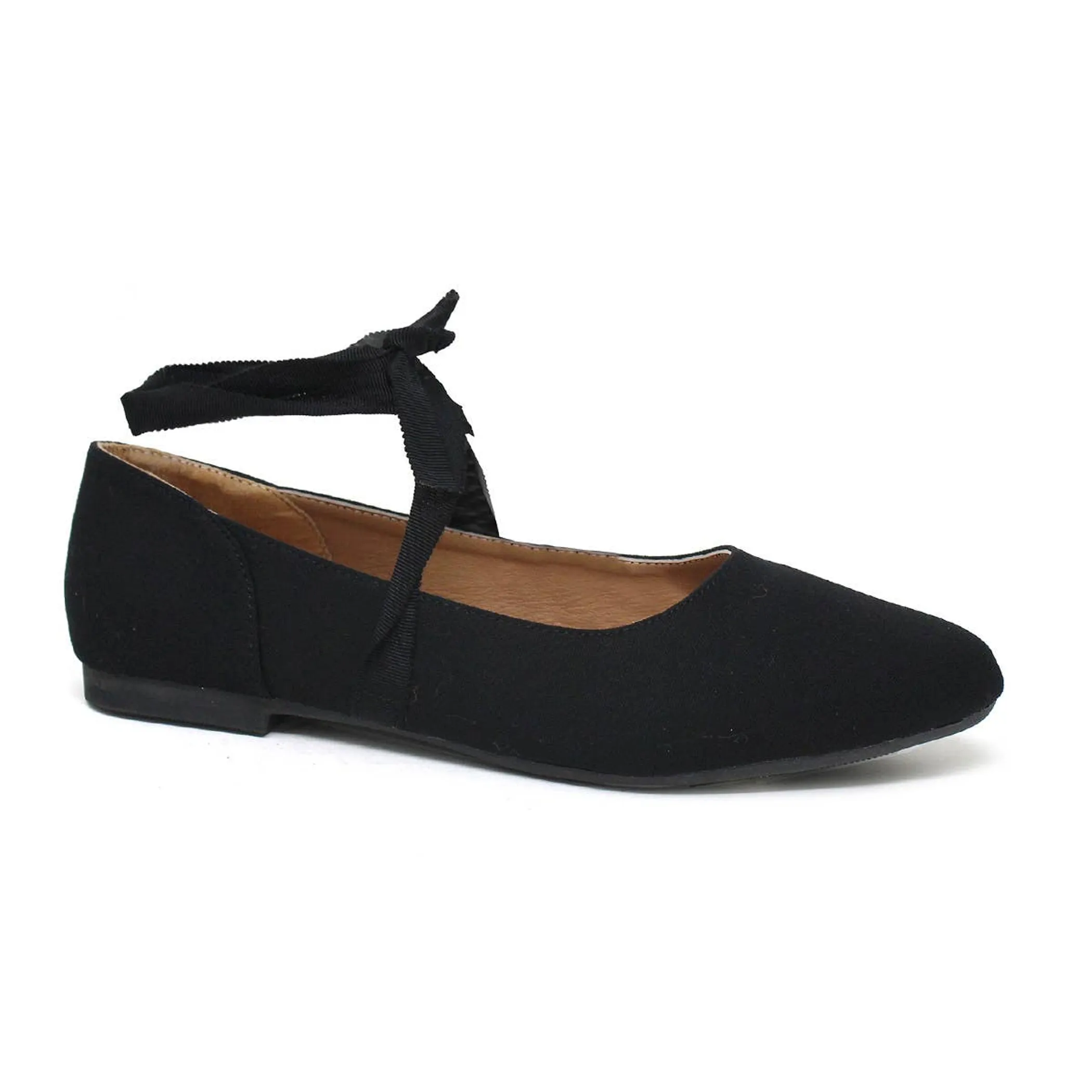 GENEVA-51 Women's Ballet Flat With Bow Laces