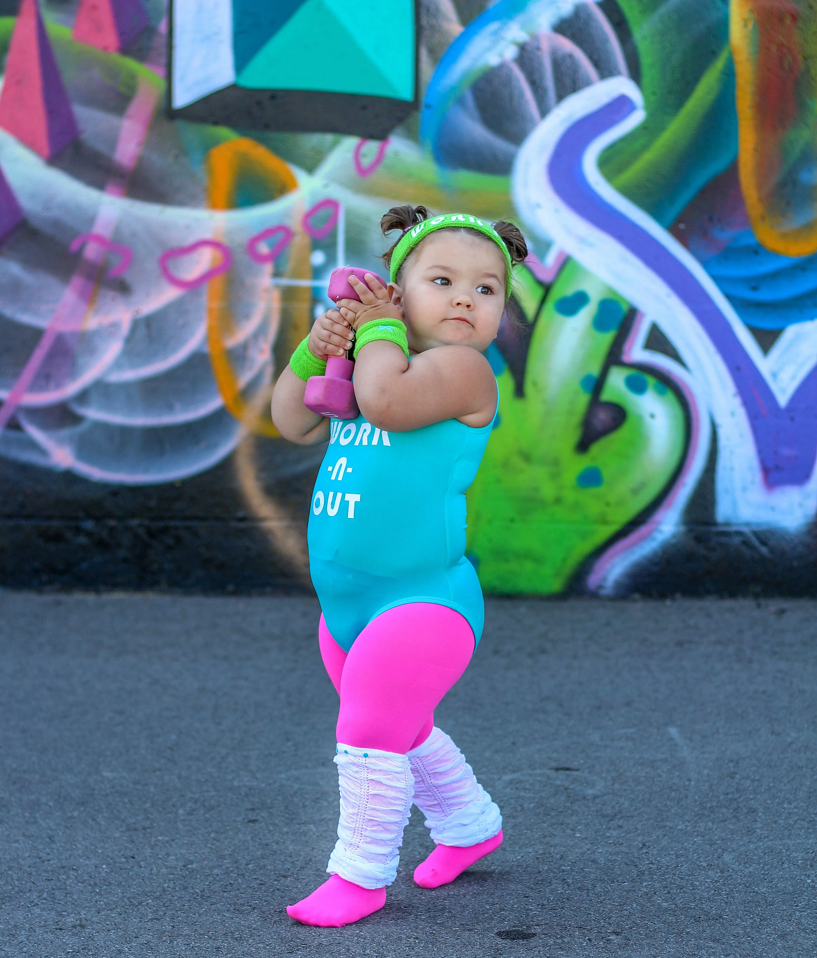 Girls 80s Workout Costume