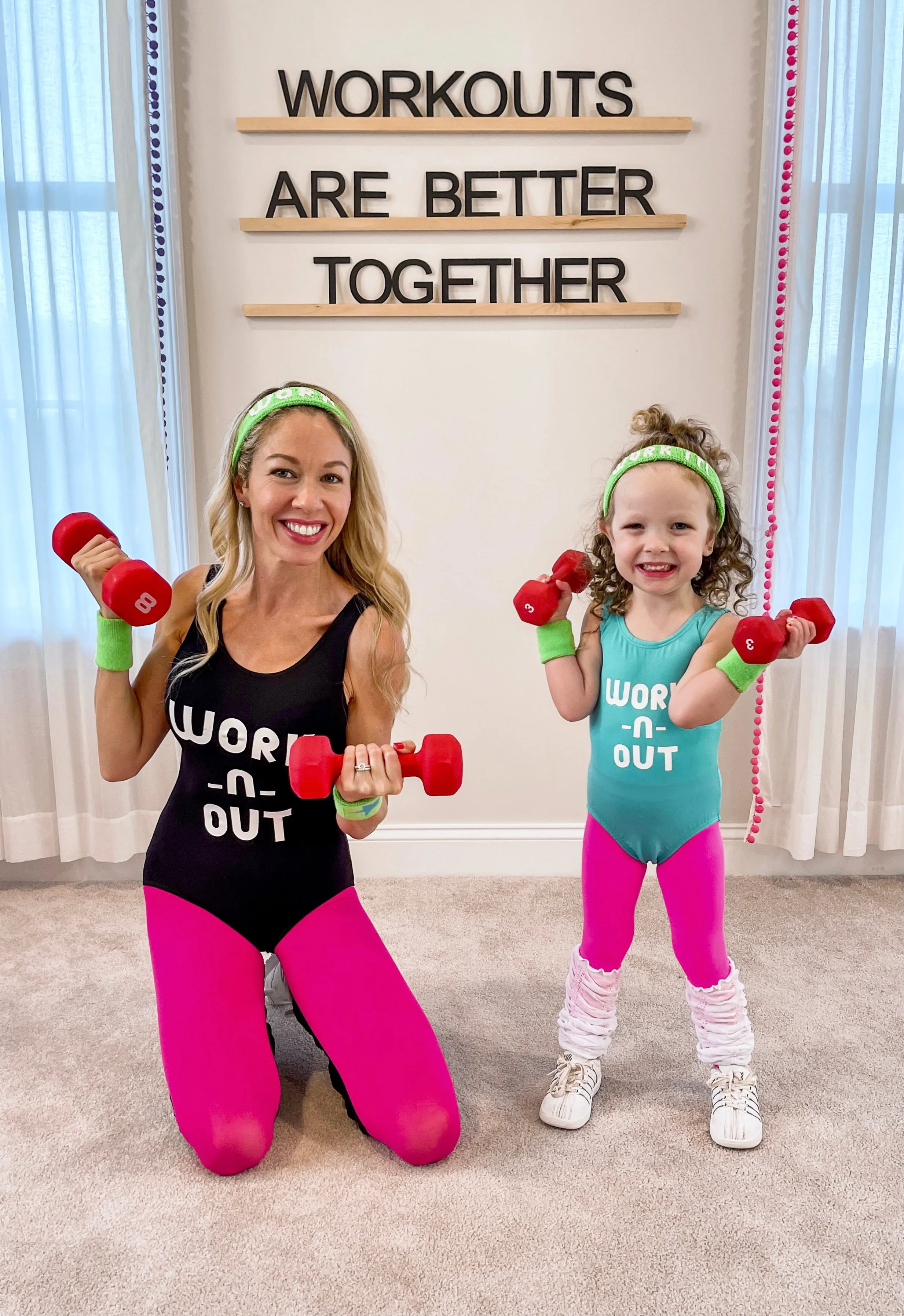 Girls 80s Workout Costume