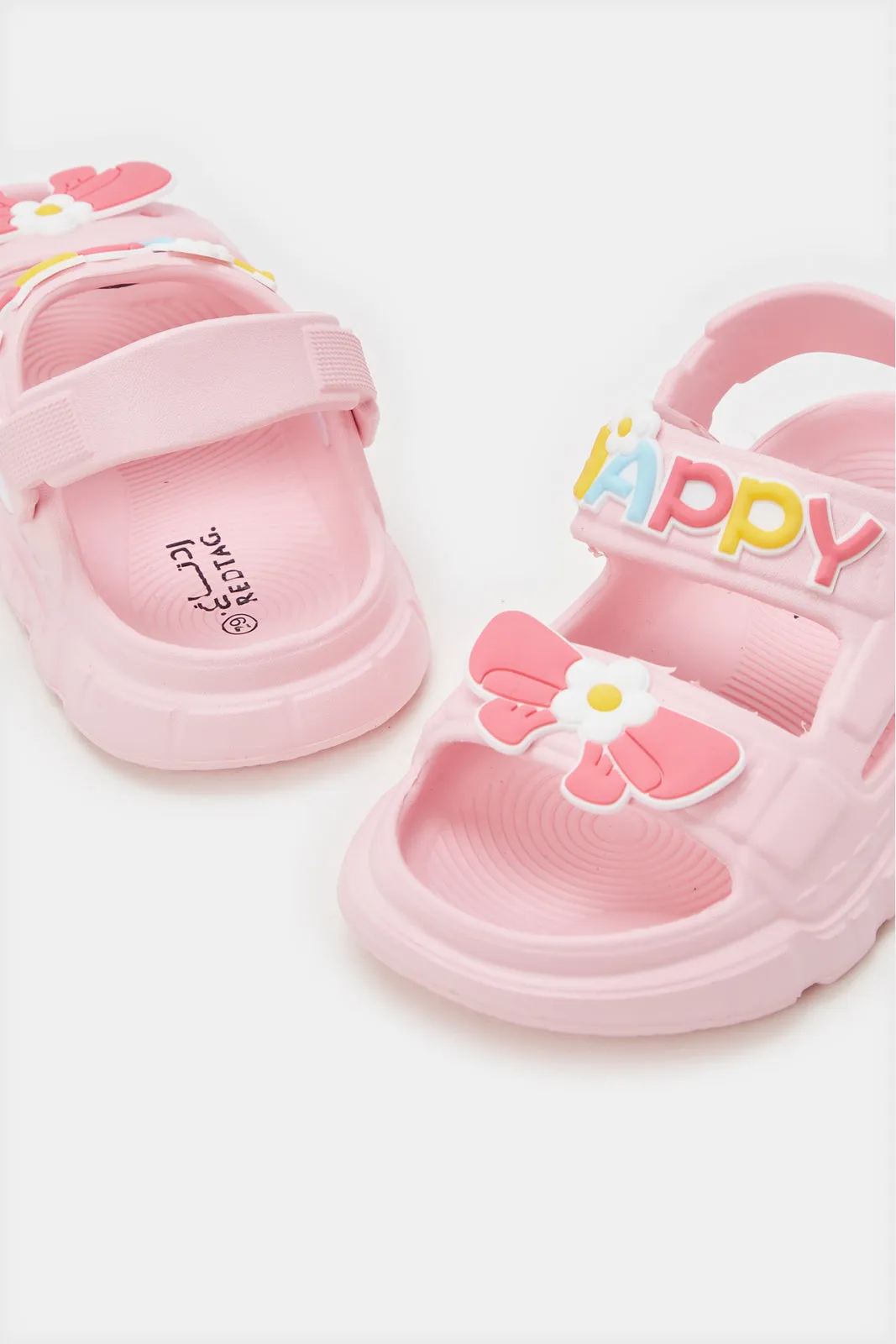 Girls Pink Bow Slide