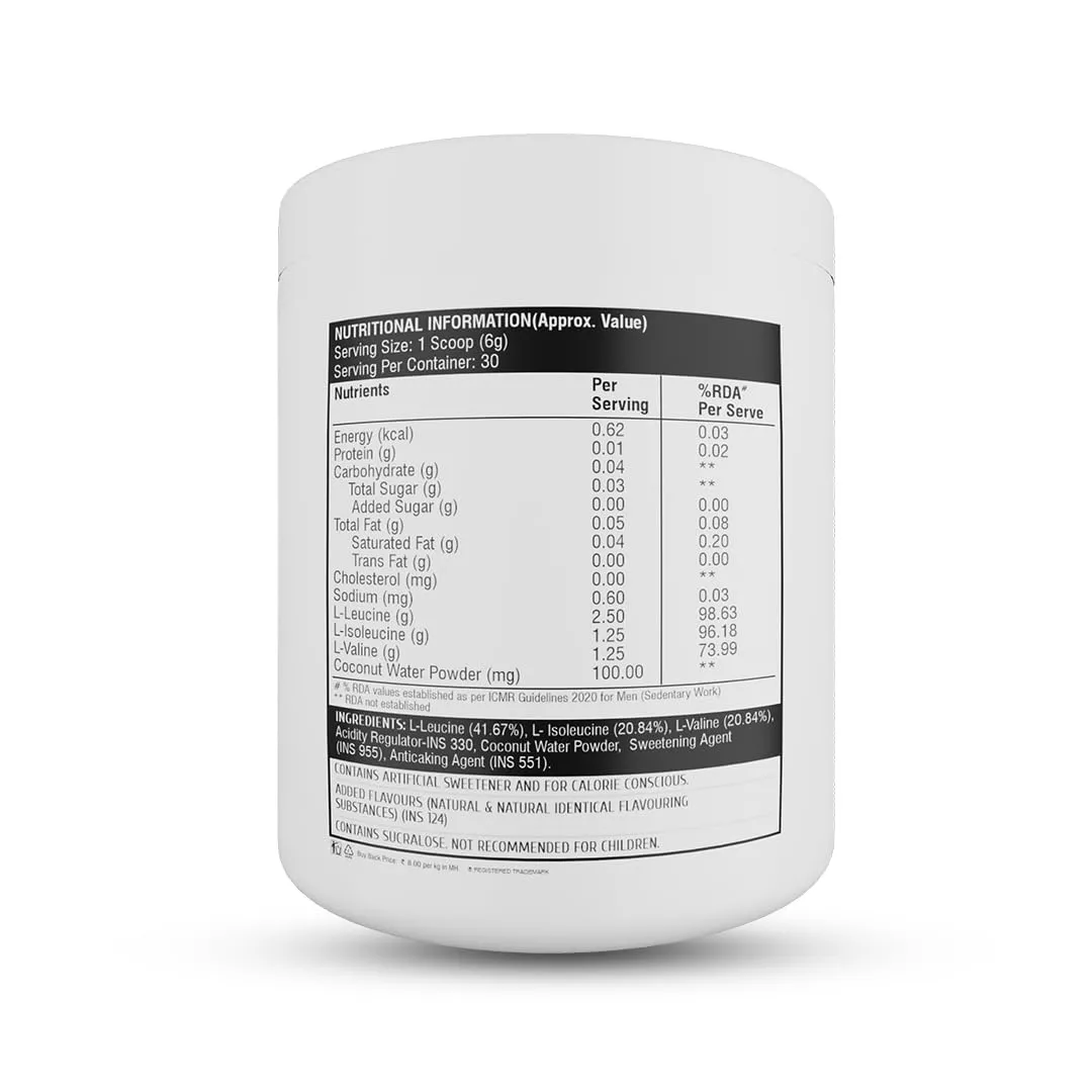 Healthfarm Intra BCAA Powder Amino Acids Supplement - 30 Servings - Sugar-Free Intra, Post & Pre Workout Amino Powder & Recovery Drink (Mango Berry)