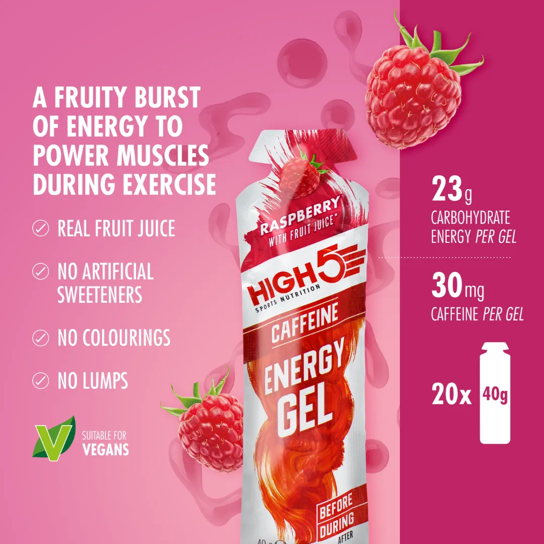 High5 - Energy Gel - Raspberry (with caffeine)