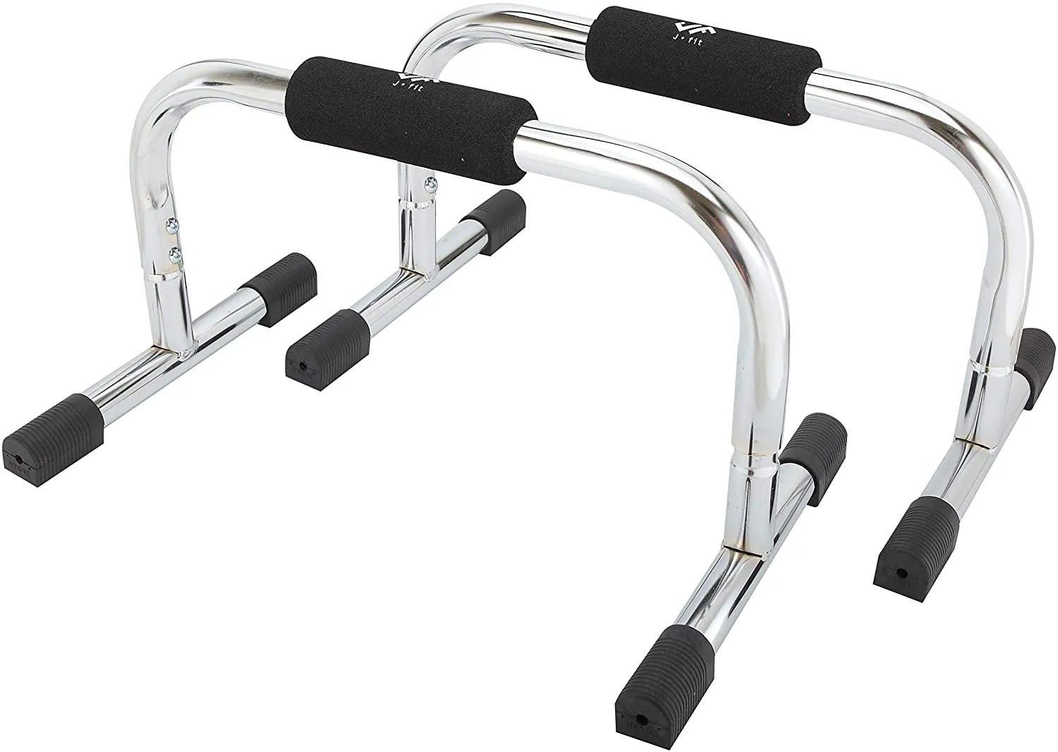 JFIT Pro Push Up Bar Stand, Set of 2 Bars - 9" or 11" Options - Durable Metal Fitness Equipment and Padded Handles for Secure Grip, Non Skid Feet Elevated Bar for Enhanced Push Ups