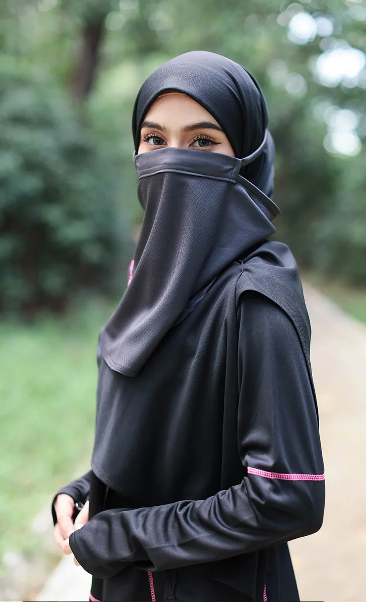 Kimniqab Black Pink - Niqab For Swimming and Sports