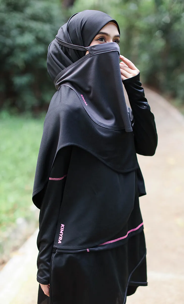 Kimniqab Black Pink - Niqab For Swimming and Sports