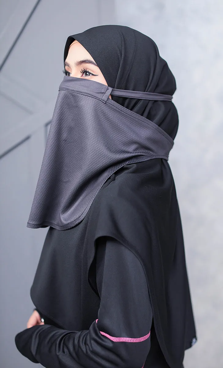 Kimniqab Black White - Niqab For Swimming and Sports