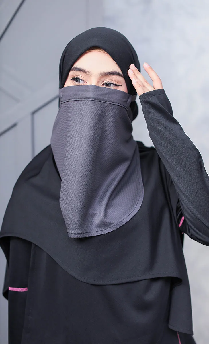 Kimniqab Black White - Niqab For Swimming and Sports