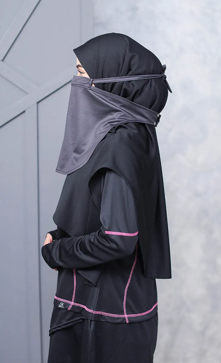 Kimniqab Black White - Niqab For Swimming and Sports