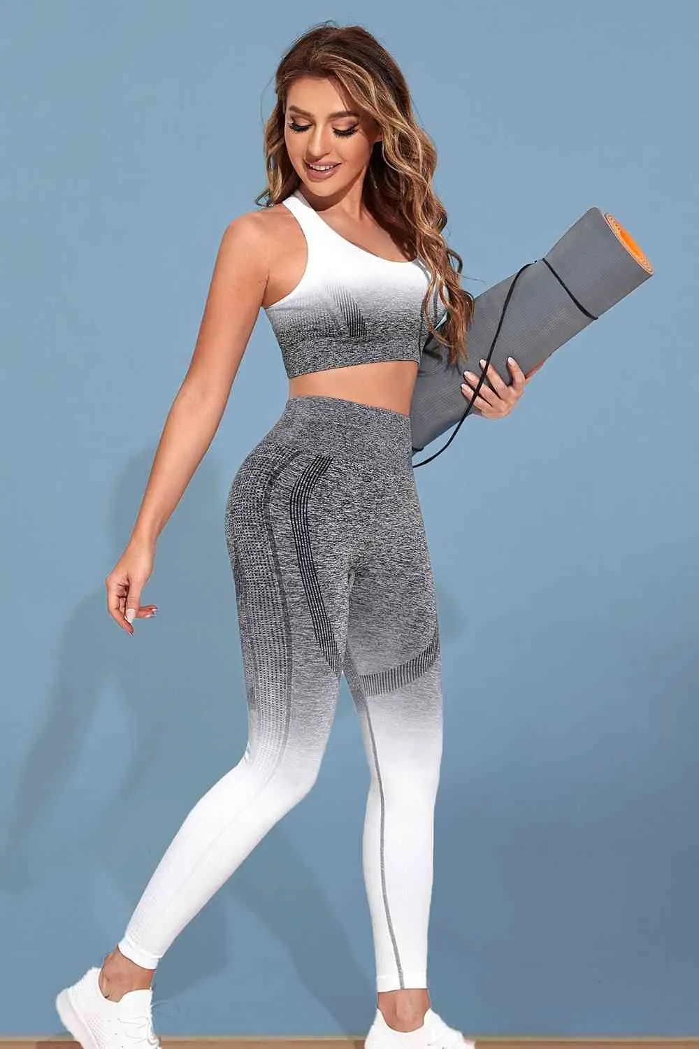 Ladies - Workout Set - Gradient Sports Tank and Leggings Set