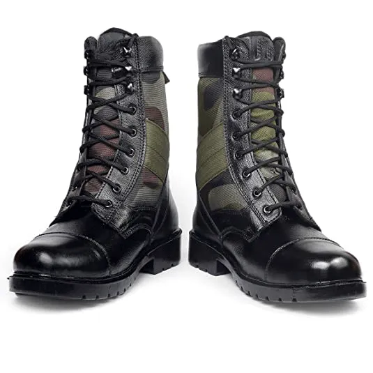 Leather Army Boots For Men's-JonasParamount