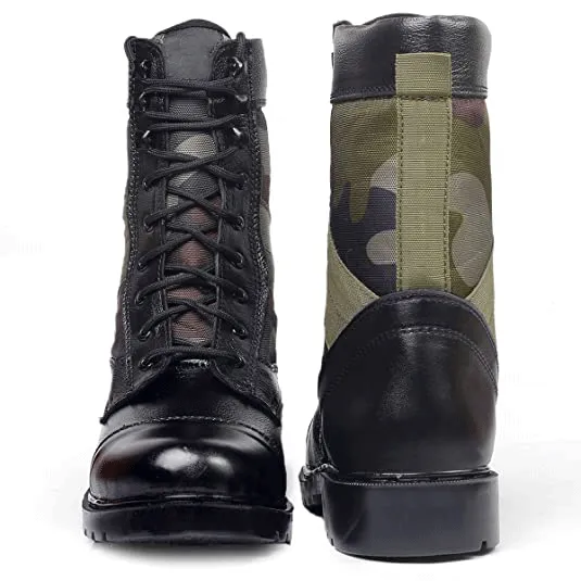 Leather Army Boots For Men's-JonasParamount