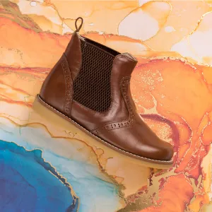 Leather Bootie Apache Brown