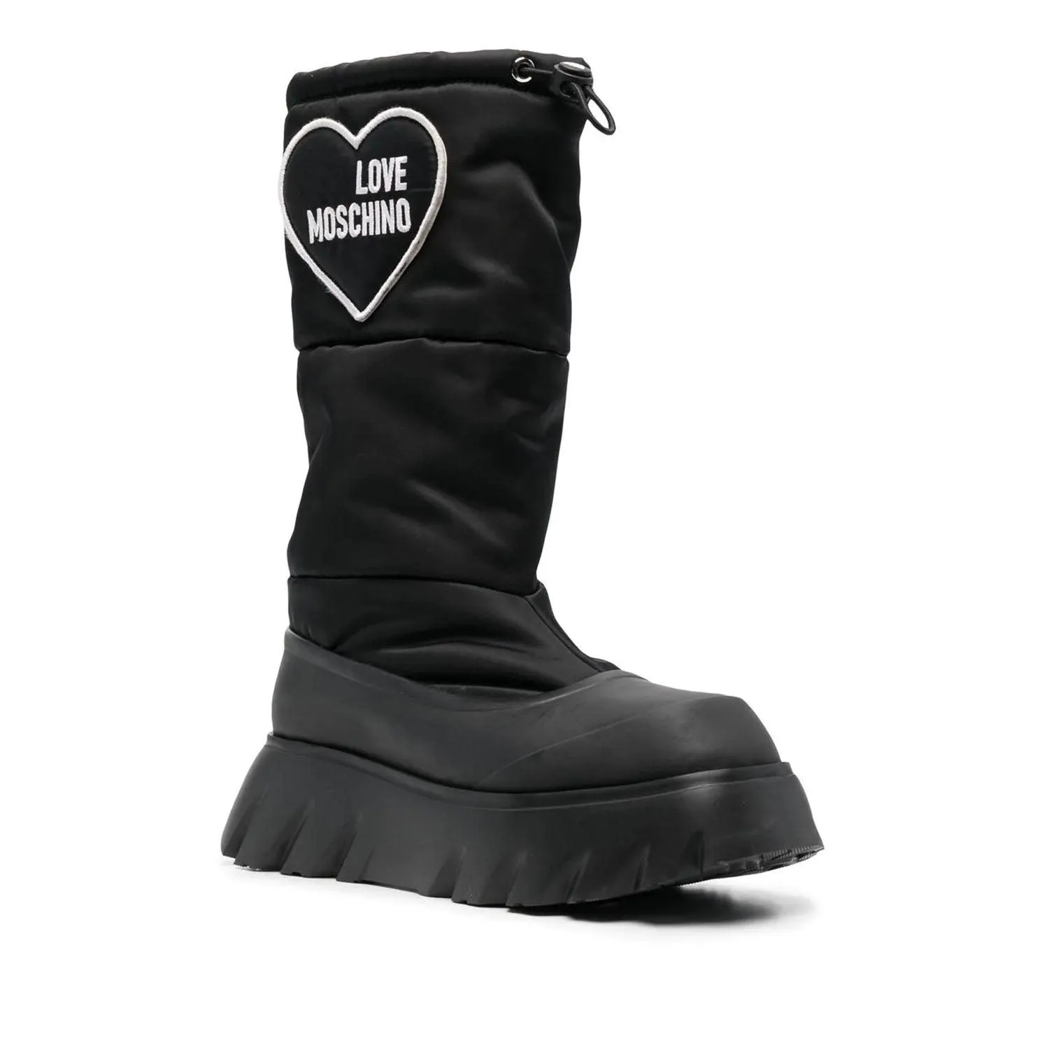 LOVE MOSCHINO PADDED HEART PATCH BOOTS