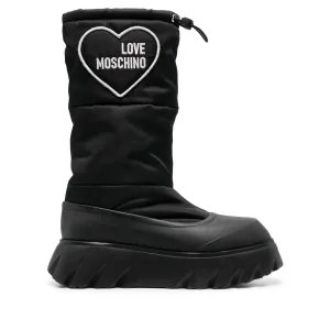 LOVE MOSCHINO PADDED HEART PATCH BOOTS