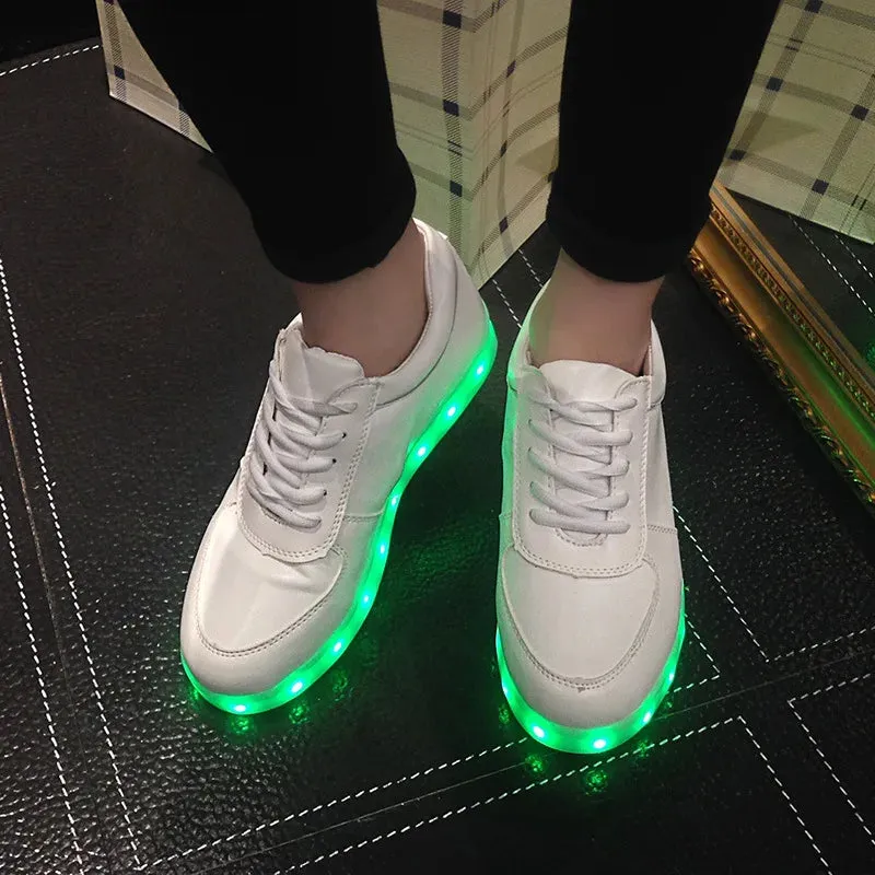 Luminous Light Up LED Sneakers/Glowing Tron Unisex Rechargeable Couple's Shoes