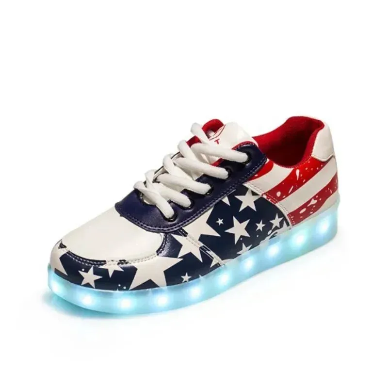 Luminous Light Up LED Sneakers/Glowing Tron Unisex Rechargeable Couple's Shoes