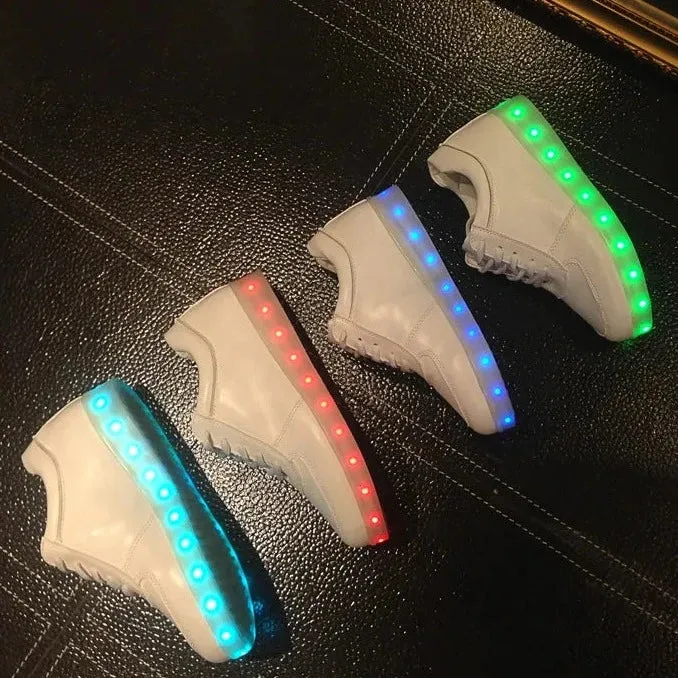 Luminous Light Up LED Sneakers/Glowing Tron Unisex Rechargeable Couple's Shoes