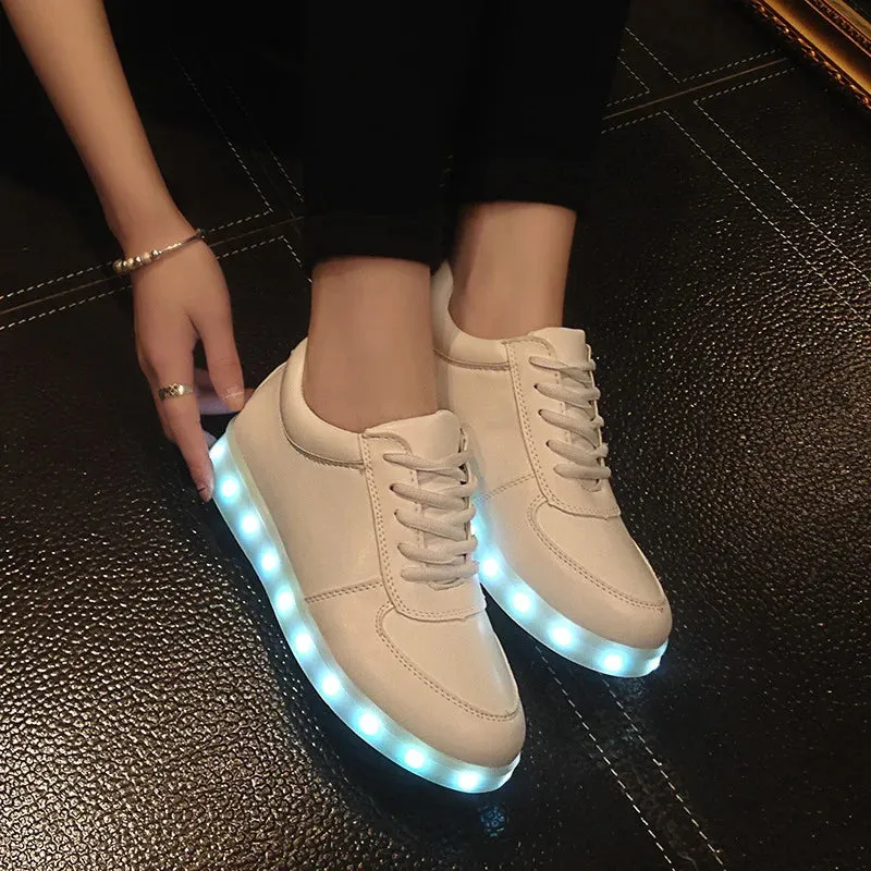 Luminous Light Up LED Sneakers/Glowing Tron Unisex Rechargeable Couple's Shoes