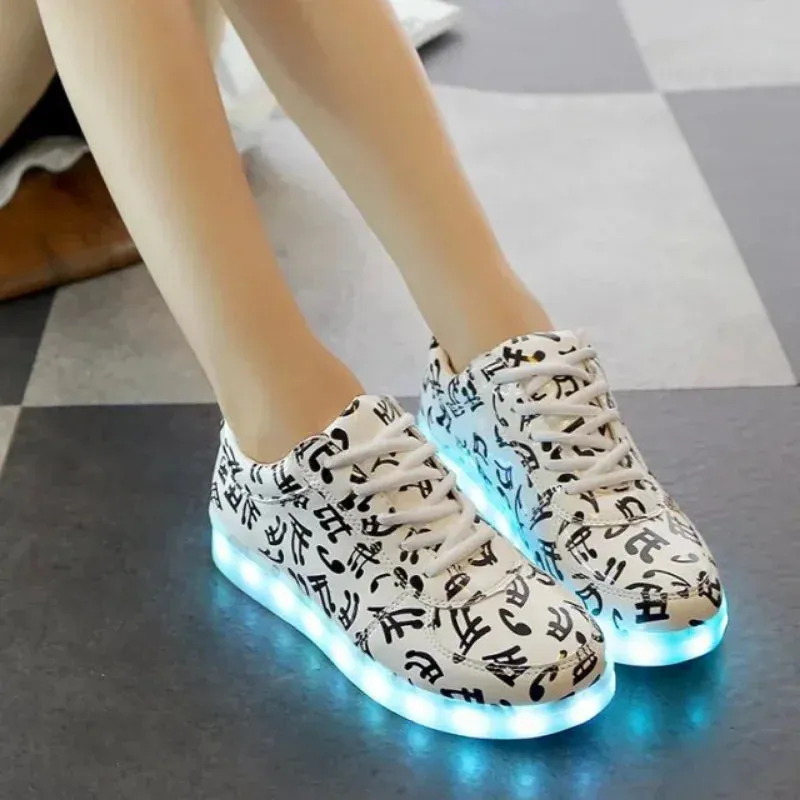 Luminous Light Up LED Sneakers/Glowing Tron Unisex Rechargeable Couple's Shoes