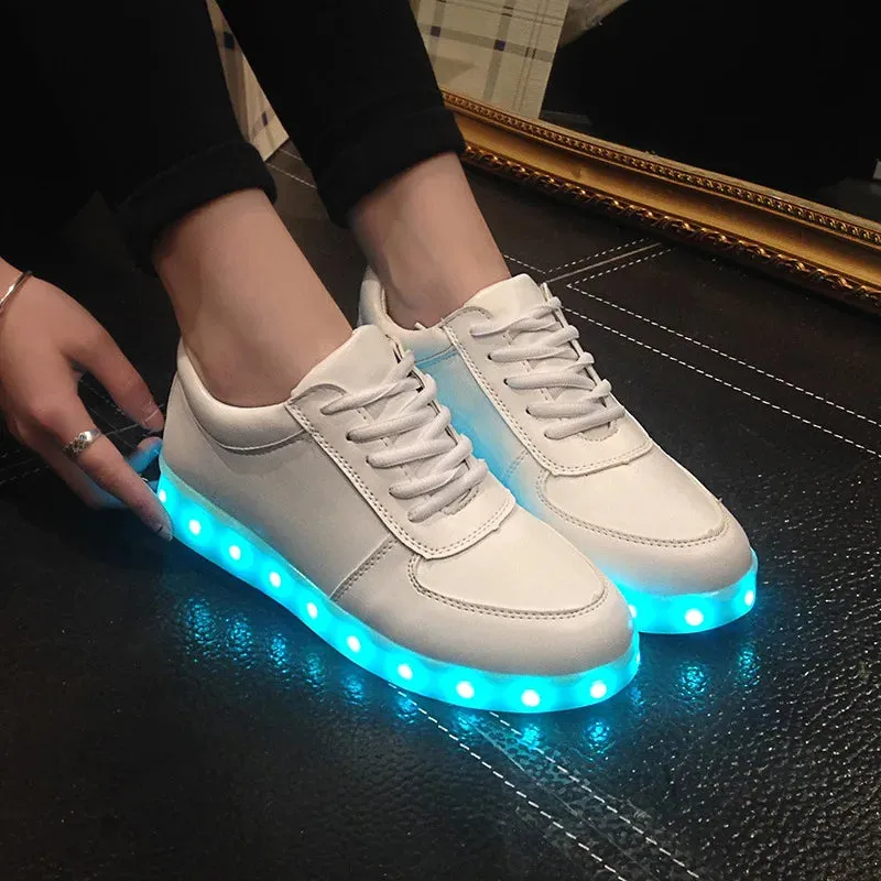 Luminous Light Up LED Sneakers/Glowing Tron Unisex Rechargeable Couple's Shoes