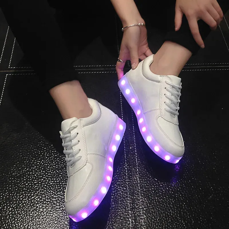 Luminous Light Up LED Sneakers/Glowing Tron Unisex Rechargeable Couple's Shoes