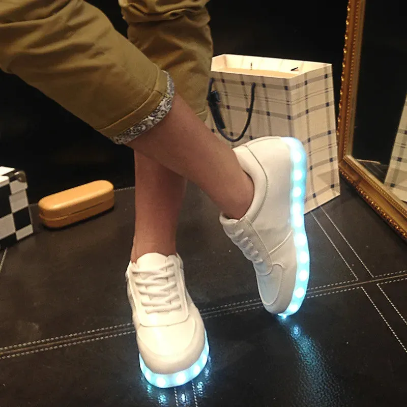 Luminous Light Up LED Sneakers/Glowing Tron Unisex Rechargeable Couple's Shoes