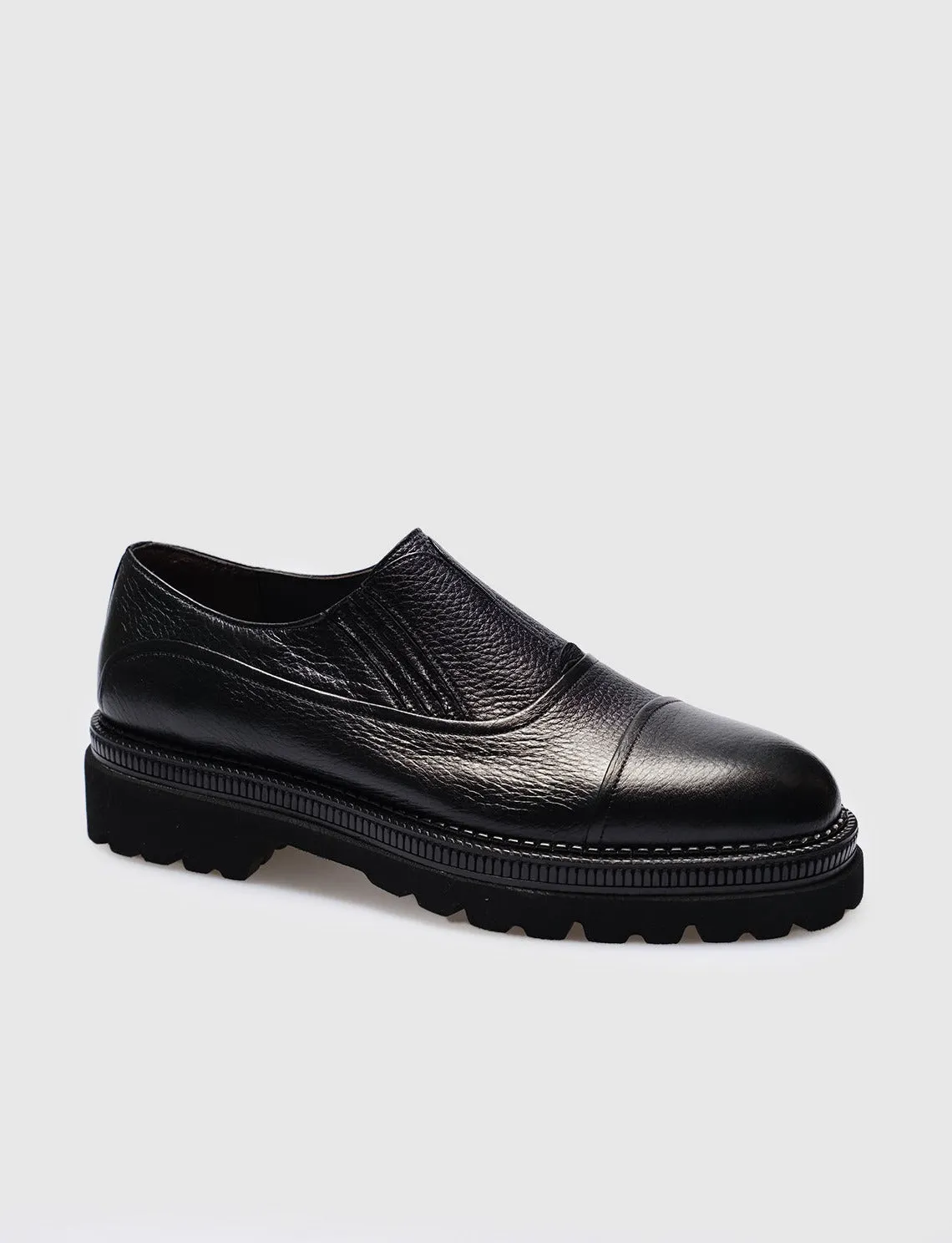 Men Black Genuine Leather  Classic Shoes