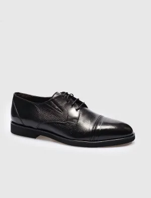 Men  Black Genuine Leather Classic Shoes