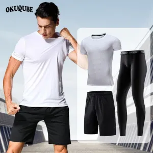 Men Sportswear Tracksuit Elastic Soft Set