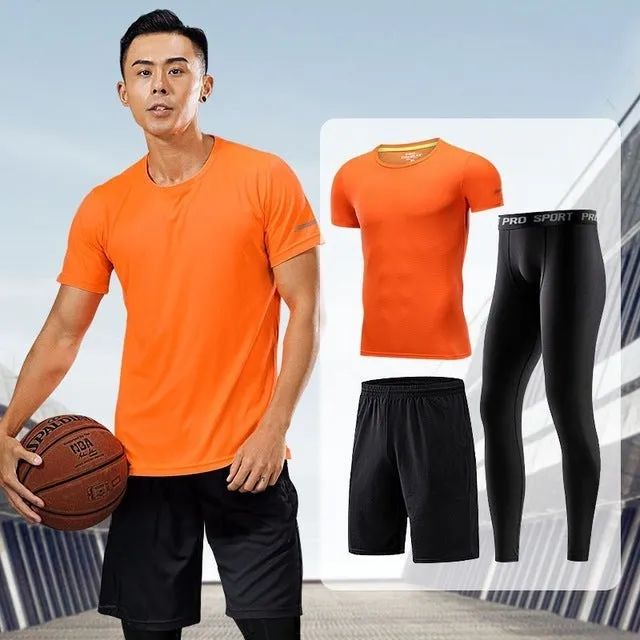 Men Sportswear Tracksuit Elastic Soft Set