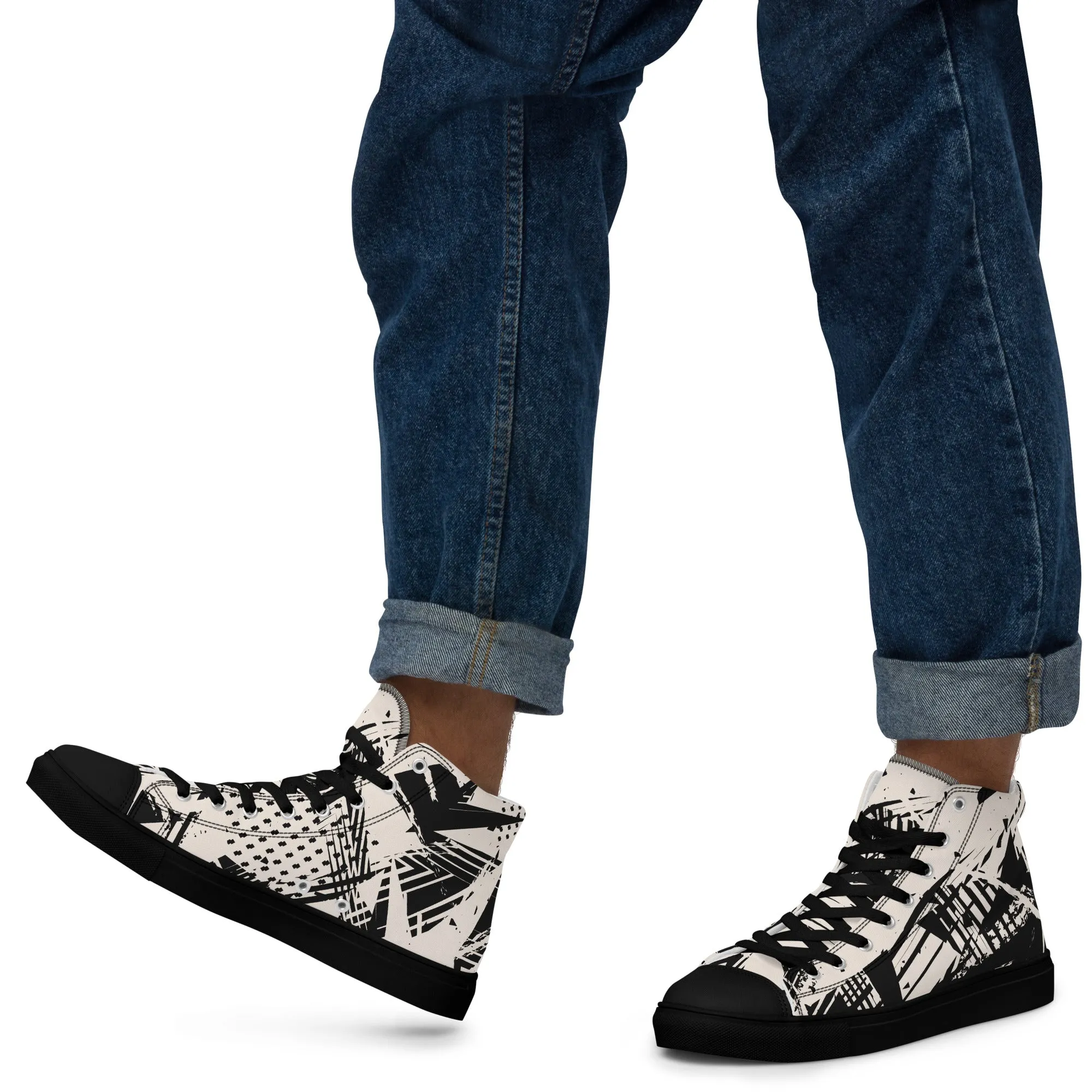 Men’s high top canvas shoes