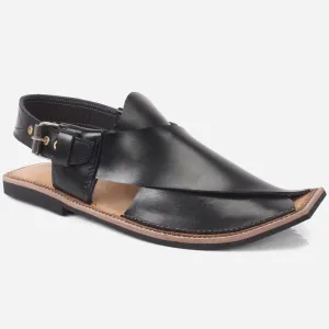 Mens "HADI" Leather Peep-toe Peshawari Sandals