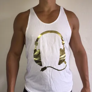 Muscle Tank White / Gold