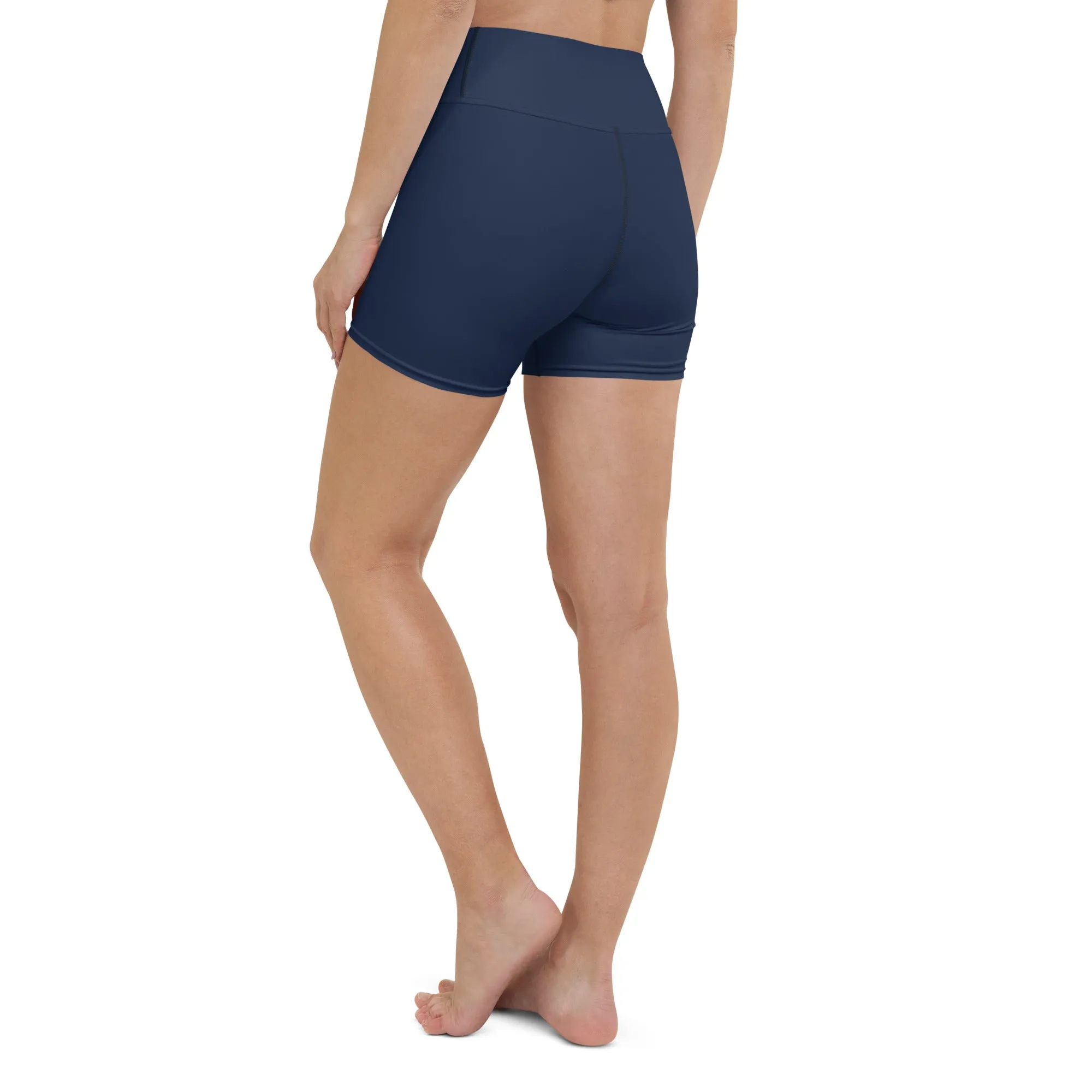 Navy High Waist Yoga Shorts