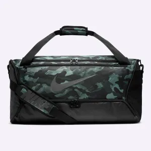 Nike - Brasilia Printed Training Duffel Bag - Medium - LIGHT SMOKE GREY/BLACK/METALLIC COOL GREY