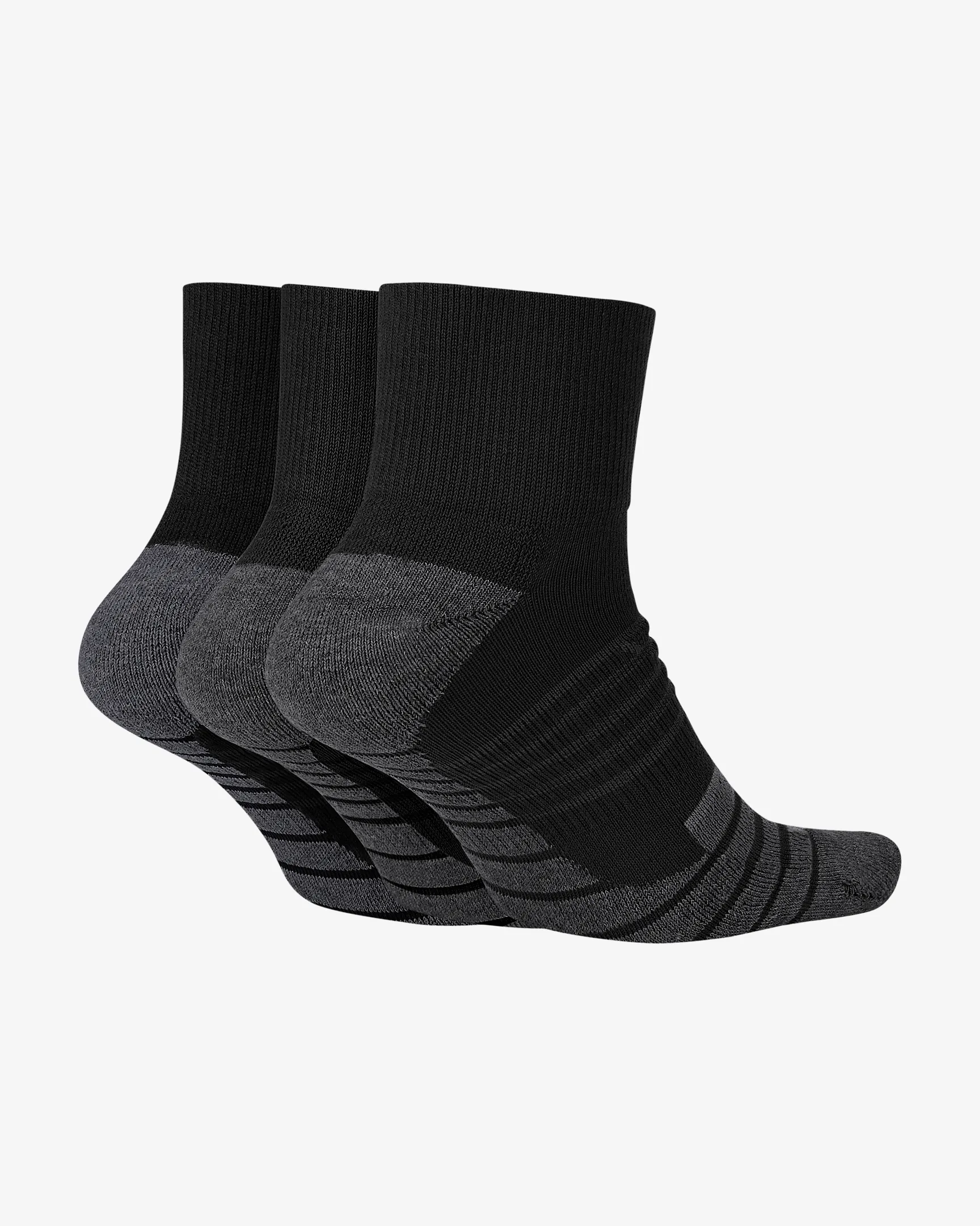 Nike Everyday Max Cushioned 3 Pack Quarter Socks Black