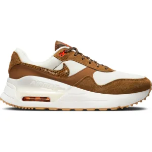 NIKE WOMEN'S AIR MAX SYSTM SE WHITE/BROWN SHOES