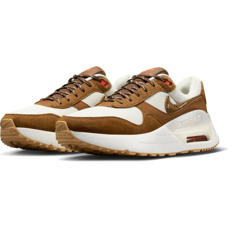 NIKE WOMEN'S AIR MAX SYSTM SE WHITE/BROWN SHOES