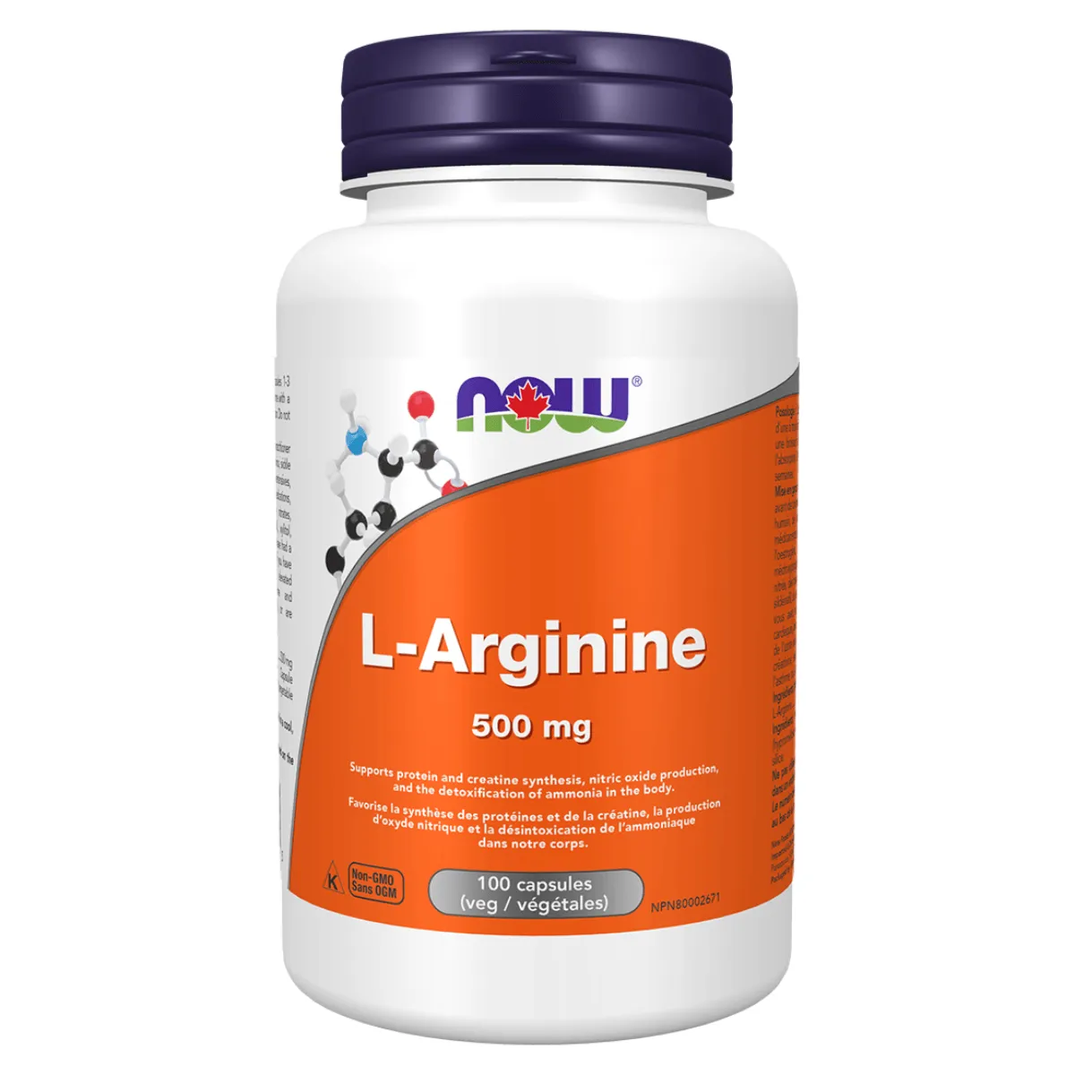 NOW L-Arginine 500 Mg 100 Veggie Caps