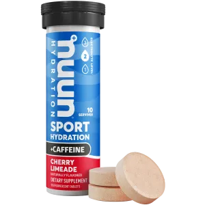 Nuun Hydration Sport Cherry Limeade  Caffeine Tablets 10 ct