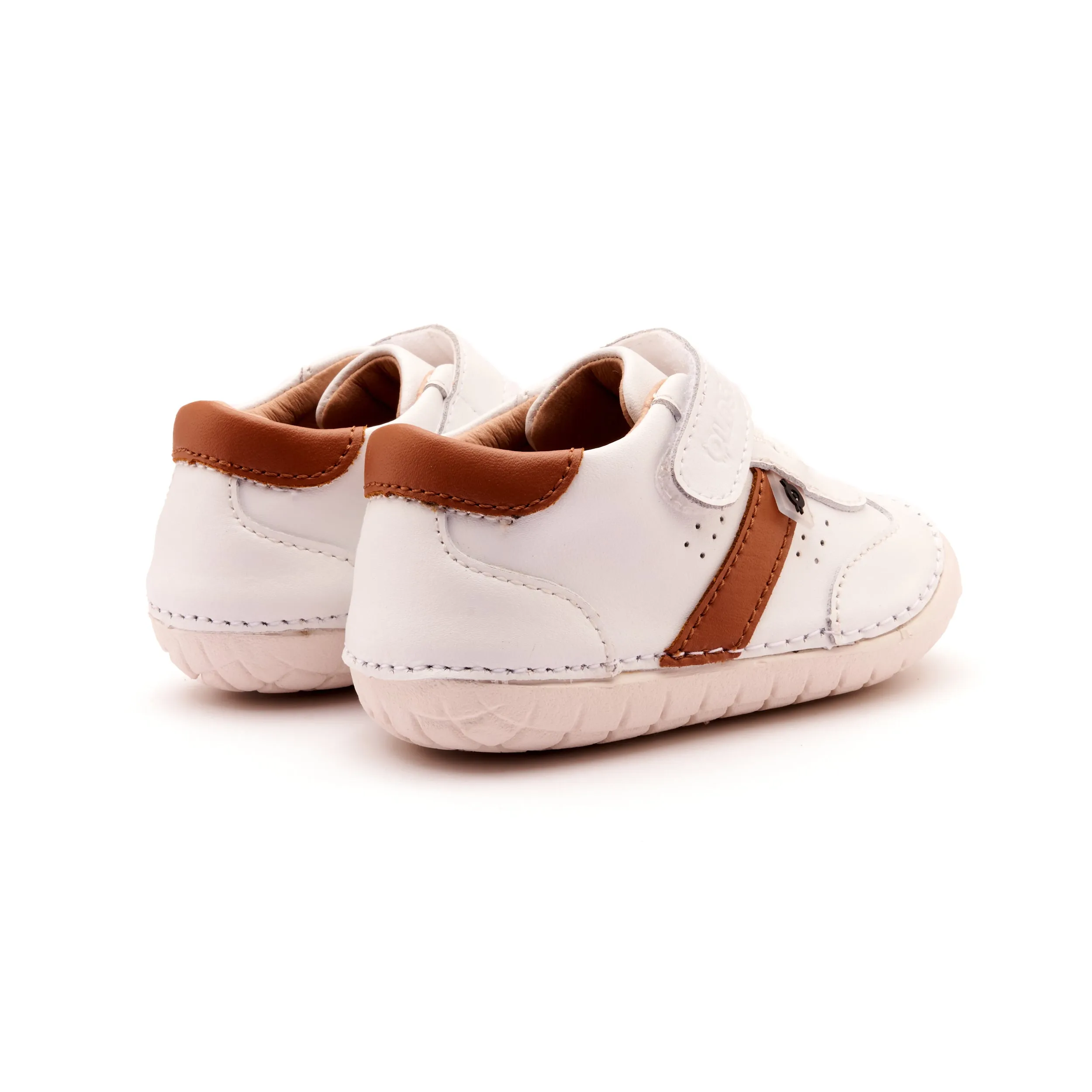 Old Soles Boy's and Girl's 4100 Roady Pave Casual Shoes - Snow / Tan / White Sole