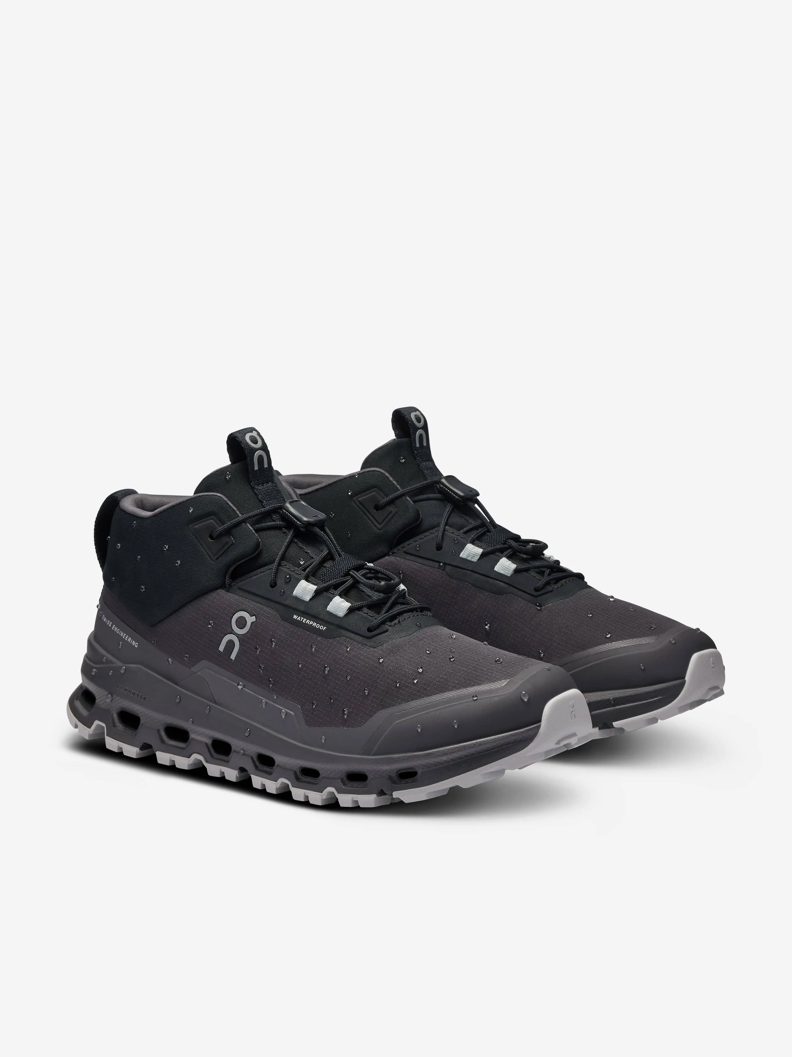 On Running Kids Cloudhero Mid Waterproof Trainers in Black