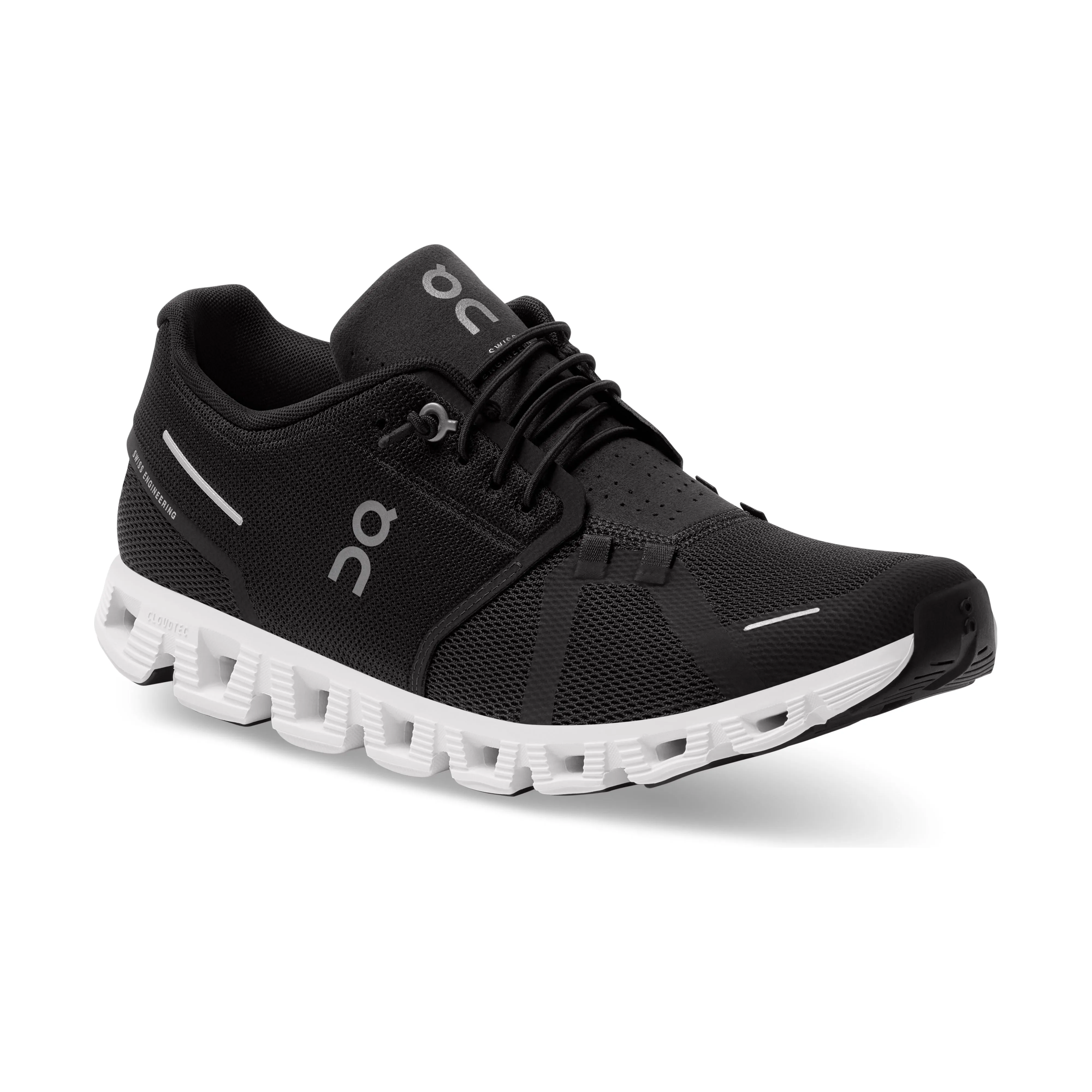 On Running Men's Cloud 5 Running Shoe in Black White