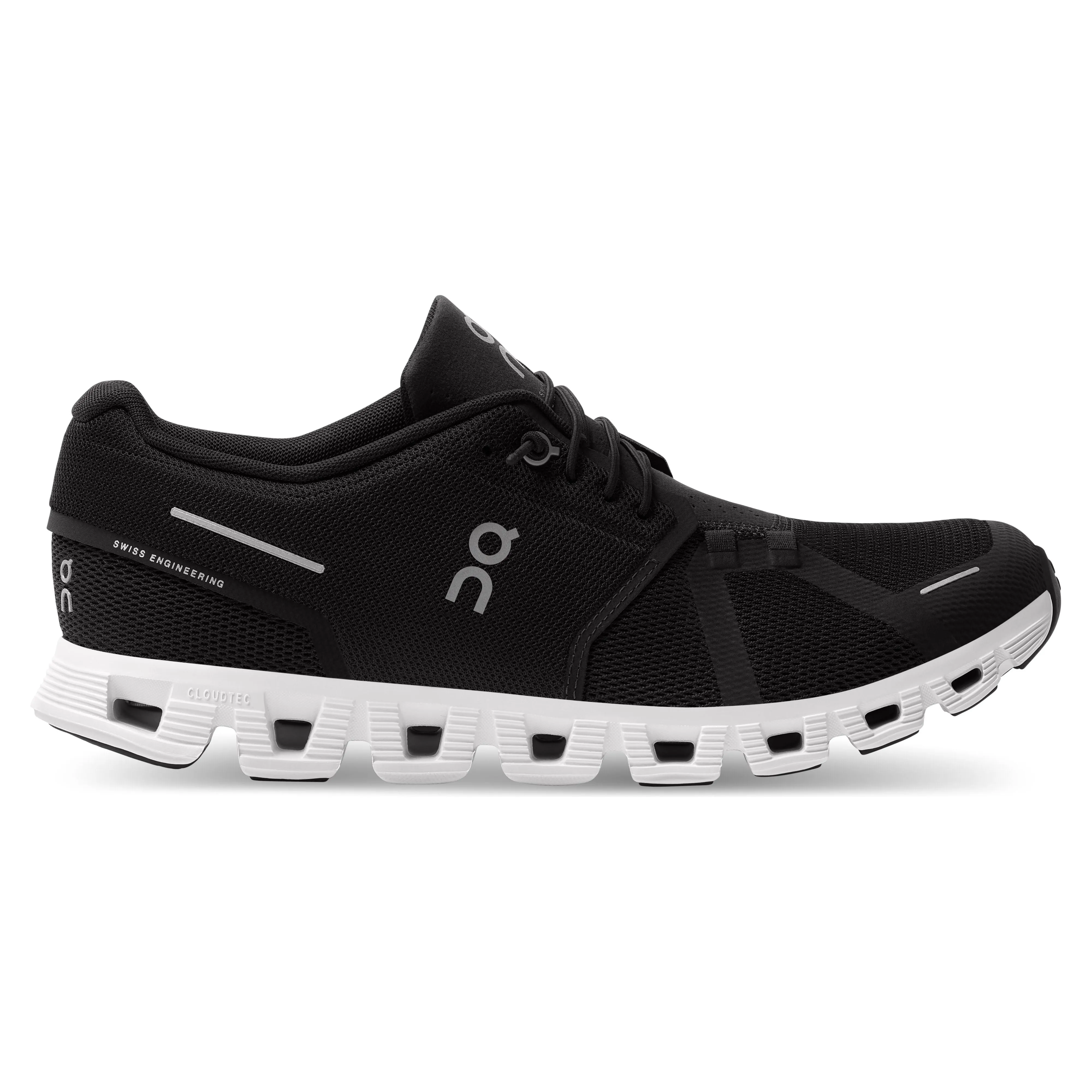 On Running Men's Cloud 5 Running Shoe in Black White